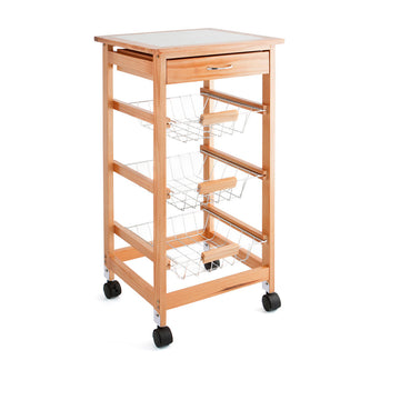 Multi-purpose Cart Quid Garbo Brown Wood 37 x 37 x 76 cm