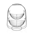 Fruit Bowl Versa Grey Double Steel (30 x 37 x 23 cm)
