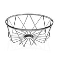 Obstschale Versa Grau Metall Stahl (28 x 12 x 28 cm)