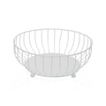 Fruit Bowl Versa White Metal Steel 27,5 X 11 X 27,5 CM