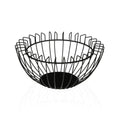 Obstschale Versa Schwarz Metall Stahl 26 x 12 x 26 cm