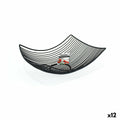 Fruit Bowl Confortime Black Metal 31 x 23 x 10 cm (12 Units)