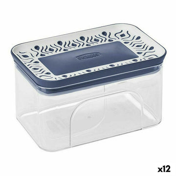 Tin Stefanplast 55551 55551 Blue Plastic 700 ml 10,3 x 8 x 15,5 cm Hermetic (12 Units)