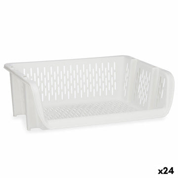 Vegetable basket Kinvara Q-SHELF-1 Q-SHELF-1 White polypropylene 30 x 13,5 x 38,7 cm (24 Units)