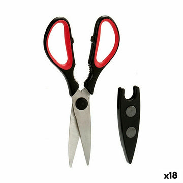 Kitchen Scissors Kinvara 41896 41896 Black Red Steel Natural rubber polypropylene 21 x 8 x 1 cm 16 x 27,5 x 1,5 cm Kitchen (18 U