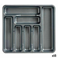 Cutlery Organiser Kinvara 041188 041188 Grey Plastic 39 x 5 x 42,5 cm 42,5 x 5 x 39 cm (15 Units)