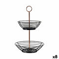 Fruit Bowl Kinvara W7720-5 W7720-5 Black Copper Metal Iron 28,5 x 8,5 x 28,5 cm (8 Units)