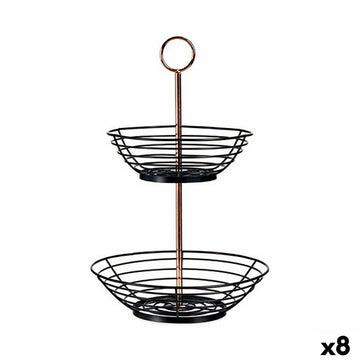 Fruit Bowl Kinvara W7720-5 W7720-5 Black Copper Metal Iron 28,5 x 8,5 x 28,5 cm (8 Units)