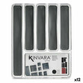 Cutlery Organiser Kinvara W623317 W623317 Grey Transparent Silicone Plastic TPR Recycled plastic 32,3 x 4,5 x 40 cm (12 Units)