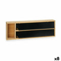 Paper dispenser Kinvara JWKW-5153 (2) JWKW-5153 (2) Black Natural Bamboo Stainless steel 40 x 7 x 13 cm Double (8 Units)