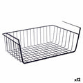 Basket for Kitchen Shelf Kinvara W4175S 450 PDQ W4175S 450 PDQ Black Metal Iron 42 x 14 x 26 cm 45 x 32 x 28 cm (12 Units)