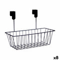 Basket for Kitchen Shelf Kinvara W6692P PDQ W6692P PDQ Black Metal Iron 28 x 20,5 x 16 cm 28 x 12 x 9 cm (8 Units)