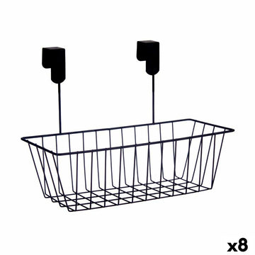 Basket for Kitchen Shelf Kinvara W6692P PDQ W6692P PDQ Black Metal Iron 28 x 20,5 x 16 cm 28 x 12 x 9 cm (8 Units)