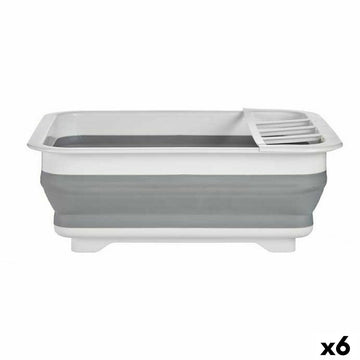 Folding Draining Rack for Kitchen Kinvara 81606 81606 White Grey polypropylene TPR 37,9 x 29,3 x 12 cm 38 x 5,4 x 29 cm 29,3 x 5