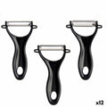 Fruit and Vegetable Peeler Kinvara 86886 86886 Black Stainless steel polypropylene 9 x 20 x 3,5 cm 10,2 x 20 x 3,5 cm Set (12 Un
