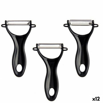 Fruit and Vegetable Peeler Kinvara 86886 86886 Black Stainless steel polypropylene 9 x 20 x 3,5 cm 10,2 x 20 x 3,5 cm Set (12 Un