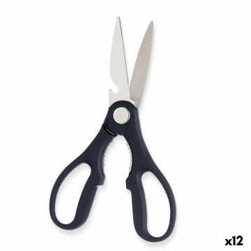 Kitchen Scissors Kinvara KT08-3116A KT08-3116A Black Silver Stainless steel 8,3 x 19,5 x 1,3 cm (12 Units)