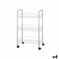 Vegetable trolley Kinvara W4116-1-S W4116-1-S Silver Metal polypropylene Plastic 37 x 27 x 62,3 cm 26,5 x 56 x 8,5 cm (4 Units)