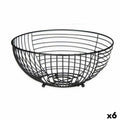Fruit Bowl Kinvara W7728-1P W7728-1P Black Metal 28 x 12 x 28 cm (6 Units)