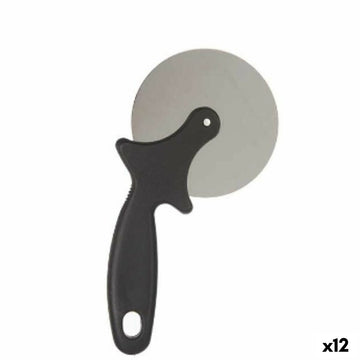 Pizza Cutter Kinvara KT171186 KT171186 Black Silver Stainless steel polypropylene 21 x 1,5 x 10 cm 11,7 x 22,5 x 2 cm (12 Units)