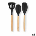 Kitchen Utensils Set Kinvara KT190069 KT190069 Wood Silicone 20 x 32 x 4 cm 20 x 37 x 3,5 cm (6 Units)