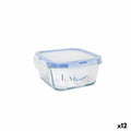 Hermetic Lunch Box LAV Blue Transparent 375 ml (12 Units)