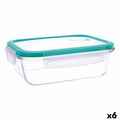 Hermetic Lunch Box Quid Ciclon Turquoise Glass 1,5 L (6 Units)